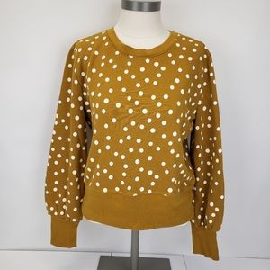 Madewell Banded Sweatshirt in Inkwell Dots Size large